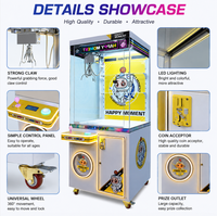 Máquina de Grúa de Peluches de Diseño Personalizado con Luces LED Modernas, Máquina de Juego de Garra Arcade para Cine y Centro Comercial