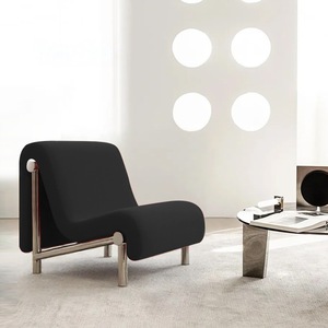 เก้าอี้รับประทานอาหารสแตนเลสแบบมินิมอลโครงสร้างตามหลักสรีรศาสตร์เก้าอี้เลานจ์ระเบียงห้องนั่งเล่น - Product Image 3