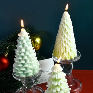 Moules en silicone en forme de sapin de Noël pour bougies et savons DIY, moule en résine époxy pour kits de fabrication de bougies pour décorations de Noël - Product Image 4