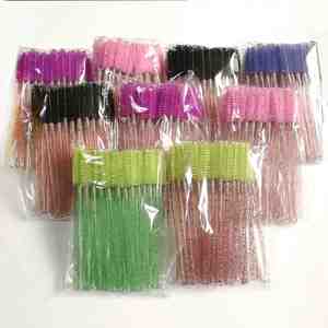 Brosse à cils diamantée pas chère, prix d'usine pour salon de beauté, outil de maquillage, fournitures d'extension, baguettes à paillettes, brosse à cils en cristal - Product Image 2