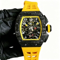 Montre mécanique Super RM11 en fibre de carbone, boîtier en saphir, bracelet en caoutchouc, montre de sport pour homme
