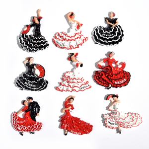 Bailaora <span class=keywords><strong>De</strong></span> Espanol Con Piernas Bandera <span class=keywords><strong>De</strong></span> Espana Vestido <span class=keywords><strong>De</strong></span> Lunares Con Figura <span class=keywords><strong>De</strong></span> Castanuelas Sevillana Flamenco Iman <span class=keywords><strong>De</strong></span> Nieve - Product Image 2