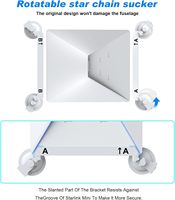Starlink Mini Montaj Kiti Güçlü Vakumlu Adaptör Dayanıklı Metal 360 °   Araba Tavanı Tekne Camı Braketi Aksesuarları için Ayarlanabilir