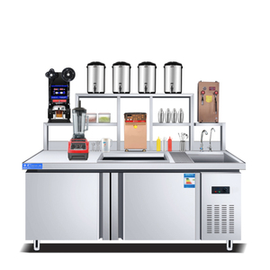 Plan de travail de préparation de 1,8 m pour les magasins de bubble tea et de milk tea, comptoir en acier inoxydable - Product Image 4
