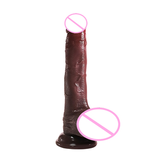 Prix de gros Sey Toys Dildo sexuel pour adultes en silicone liquide, PVC/ABS, souple, noir et violet, produit sexuel pour clitoris avec ventouse - Product Image 5
