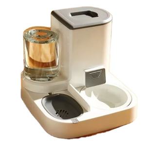 Automatic Cat Feeder Cats Cute <b>Dog</b> Food <b>Water</b> Bowls Pet Gravity Feeder 2 in 1 Gravity Automatic <b>Water</b> Food <b>Dispenser</b> - Product Image 1