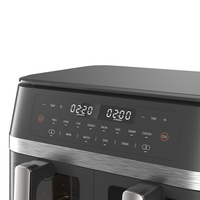 Friteuse à air électrique à double panier avec technologie 360 et écran LCD, fonctions de cuisson et de rôtissage, cuisson saine sans huile
