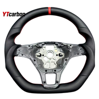 Volante de Cuero Personalizado Estilo Racing para Amarok, Aerteon, Atlas, Caddy, Accesorios Interiores de Auto, Cuero Italiano y Gamuza