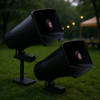 Haut-parleurs passifs filaires d'extérieur 5Core 5x8'' 65W 8Ohm étanches, paire stéréo avec cornet pour systèmes audio surround