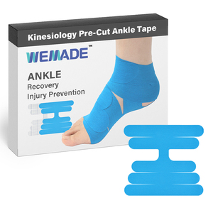 Cinta <span class=keywords><strong>de</strong></span> Kinesiología Precortada, Hipoalergénica y Libre <span class=keywords><strong>de</strong></span> Látex, <span class=keywords><strong>para</strong></span> Alivio del <span class=keywords><strong>Dolor</strong></span> <span class=keywords><strong>de</strong></span> <span class=keywords><strong>Tobillo</strong></span> y Estabilidad Atlética - Product Image 1