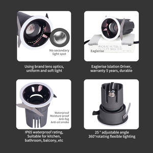 <span class=keywords><strong>Focos</strong></span> LED Minimalistas de Interior de 7W 10W 12W 18W 28W, de Aluminio, IP65, Aptos para Cocina, Balcones y como Downlights - Product Image 2