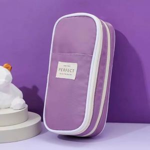 Large Capacity Pencil Case Minimalist Design <b>Multiple</b> <b>Colors</b> Logo Printing School Office Supplies Bulk Wholesale - Product Image 5