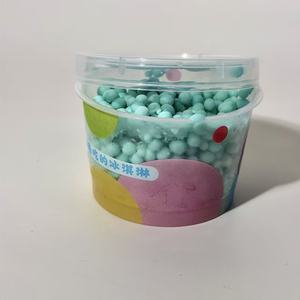 Vente en gros de délicieuses mini-crèmes glacées aux perles aromatisées au sel marin, saveur personnalisée, crème glacée moléculaire aux perles surgelée, 50g, prête à consommer - Product Image 2