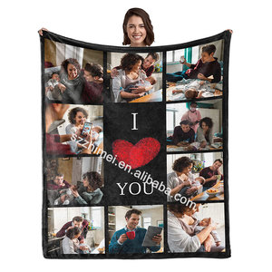 Venta caliente personalizado a <span class=keywords><strong>mi</strong></span> esposa marido hombre <span class=keywords><strong>novia</strong></span> carta patrón San Valentín regalo impreso manta de felpa - Product Image 2