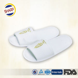 Nouveau Design de Pantoufles d'Hôtel de Mode pour les Invités Gaufres 3-5 Étoiles Bout Fermé Chaud Confortable de l'Usine Chinoise - Product Image 3