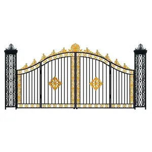 Best Standard Wholesale Factory High Quality Design Wrought Iron Main Gate Price
