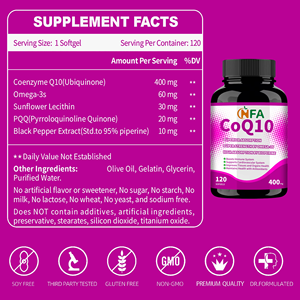 High Absorption Maintain Antioxidant Health CoQ10 Capsules Softgels 120 Softgels 120 Days Supply Omega-3s Softgels - Product Image 6