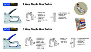JY513 2 in 1, T50,18Gauge Brad, 8(5/16")-14mm(<b>9</b>/16") Power Adjustable <b>Iron</b> Heavy Duty Staple Gun - Product Image 3