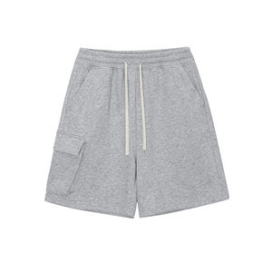 100% coton Batik lavé Shorts hommes Vintage 400g Sport ample taille élastique poches respirant rue décontracté pierre fondu - Product Image 1