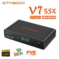 GTMEDIA V7S5X Décodeur Satellite DVB S2X FTA Auto Biss PowerVu Sortie Scart Nouveau Récepteur TV Satellite S2/S2X GTMedia V7 S5X