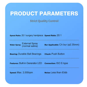 20 <span class=keywords><strong>1</strong></span> pieza de mano Led para implantes dentales con pulverizador externo 80N máquina de implantes contra ángulo 20:<span class=keywords><strong>1</strong></span> pieza de mano <span class=keywords><strong>Dental</strong></span> para implantes de baja velocidad - Product Image 6