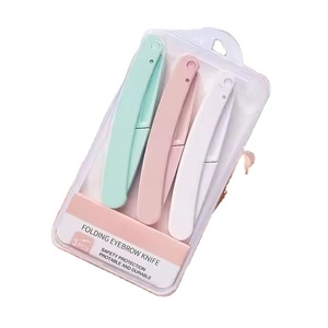 Cuchilla de Afeitar Plegable para Cejas, Paquete de Tres Unidades, Logotipo Personalizado, Recortador Facial de Cejas, Kit de Accesorios de Belleza - Product Image 1