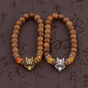 Hạt Đá Tự Nhiên Yoga Valconic Chữa Bệnh Năng Lượng Lava Đá Gỗ Vòng Tay Đầu Rồng - Product Image 2