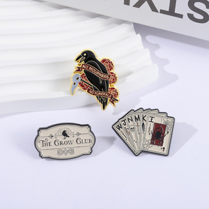 เข็มกลัดเคลือบรูปอีกา6อันไม่มีของชำร่วยไม่มีของชำร่วยรูปกุ<span class=keywords><strong>ห</strong></span>ลาบแดงสำ<span class=keywords><strong>ห</strong></span>รับคลับเติบโตเข็มกลัดติดปกเสื้อเครื่องประดับสำ<span class=keywords><strong>ห</strong></span>รับเพื่อน - Product Image 2