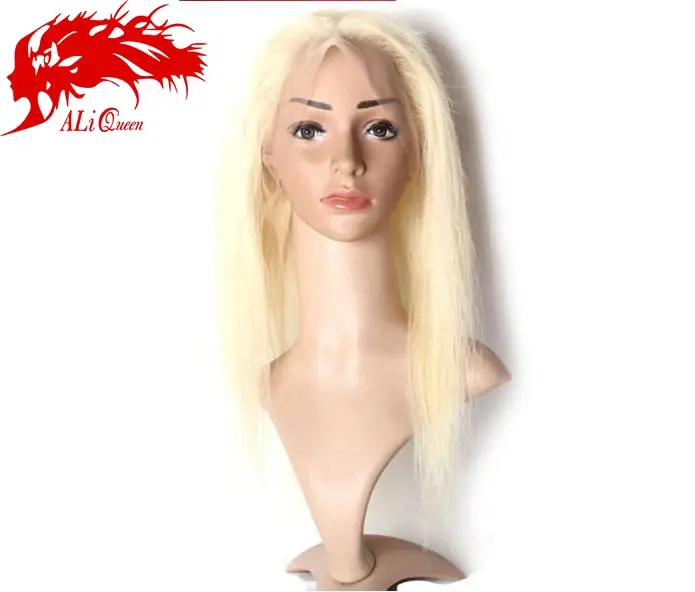 Peruvian rambut Virgin 360 renda frontal halus lurus 613 pirang Virgin Remy rambut manusia renda Frontal penutupan