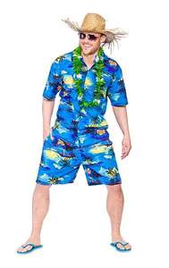 Costume hawaïen pour <span class=keywords><strong>homme</strong></span> 2Pc Short et chemise à imprimé floral <span class=keywords><strong>tropical</strong></span> - Product Image 3