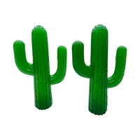 Bonne qualité personnalisé en gros résistant aux morsures interactif Cactus jouet pour animaux de compagnie en caoutchouc vert jouet pour chien à mâcher