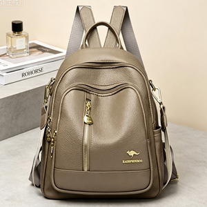 Sac à dos multifonctionnel personnalisé en usine, sac à dos pour ordinateur portable tendance, sac à dos polyvalent en cuir PU pour filles, sac d'école pour adolescentes - Product Image 1