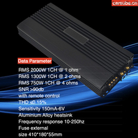 Amplificateur de subwoofer de voiture SPL, RMS 2000W, subwoofer puissant, amplificateur de subwoofer, pic 4000W, max 1ohm, classe D, amplificateur de voiture monoblock