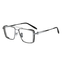 Nouvelle monture de lunettes de vue pour femme, style vintage, à monture complète, double pont évidé ; Monture large rétro, haute précision, haute puissance