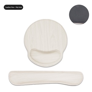 Solid PU Leather Wrist Rest Pad Memory Foam <b>Mouse</b> Keyboard Hand Support <b>Mat</b> EVA Non-Slip Base Stitched Edge - Product Image 6