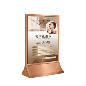 Papan Display Promosi Bisnis, Papan Nama, Tempat Menu Konferensi Akrilik Stainless Steel Kustom - Product Image 2