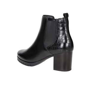Cinzia Soft Women's Ankle Boots Black Mid-Calf Heeled <b>Booties</b> - Product Image 2