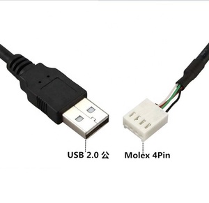 <span class=keywords><strong>USB</strong></span> <span class=keywords><strong>2.0</strong></span> loại một Nam để Molex 2510 4P kết nối với 3A nhanh sạc PVC Áo khoác cáp cho máy ảnh và máy tính - Product Image 2