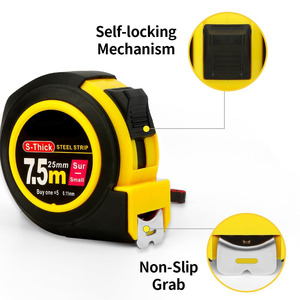 Ruban à mesurer en gros pas cher de 3m, 5m, 7,5m, 10m, recouvert de caoutchouc, anti-chute - Product Image 3