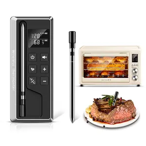 Black Bluetooth Wireless Meat Thermometer Digital Kitchen Thermometer