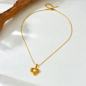Collier unisexe pour femme, tendance, géométrique, multi-designs, <span class=keywords><strong>de</strong></span> haute qualité, en acier inoxydable 316L plaqué or 18 carats, trèfle à quatre feuilles - Product Image 2