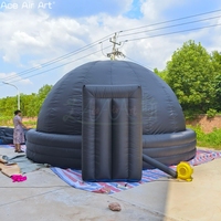 Dôme de planétarium gonflable noir, tente portable pour spectacle de projection astronomique scolaire