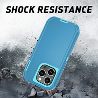 Étui de téléphone en TPU+PC avec porte-cartes, robuste et résistant, pour 15 Pro Max, protection contre les chocs, coque de protection