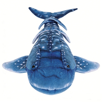 Jouets en peluche réalistes de haute qualité, animaux marins en peluche, poisson rayé bleu léopard Bothus Pantherinus