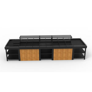 Highbright personnalisé présentoir Durable en métal en bois de haute capacité pour légumes Fruits étagères de supermarché outil arrière-requis - Product Image 6