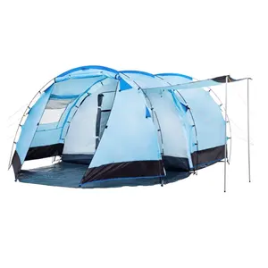 JWF-163 Customized 4 person family camping tents waterproof tunnel tent outdoor camping tent