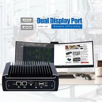 10th Intel Core I3 I5 I7 fansız endüstriyel Mini PC DDR4 bellek çift ekran çift LAN destekler Windows 11 Mini bilgisayar