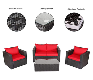 <span class=keywords><strong>Canapé</strong></span> <span class=keywords><strong>de</strong></span> <span class=keywords><strong>jardin</strong></span> <span class=keywords><strong>en</strong></span> rotin <span class=keywords><strong>plastique</strong></span> pour l'extérieur - Product Image 2