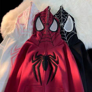 เสื้อฮู้ดมีซิปรูดซิปหน้าสำหรับผู้ชายเสื้อมีฮู้ดแบบซิปรูดเปิดไหล่ไม่มีสาย - Product Image 3