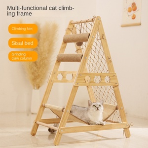 Árbol para Gatos <span class=keywords><strong>de</strong></span> <span class=keywords><strong>Madera</strong></span> Maciza con Sisal, Suministro Directo <span class=keywords><strong>de</strong></span> Fábrica, Columna Rascadora Integrada <span class=keywords><strong>de</strong></span> Lujo, <span class=keywords><strong>Hamaca</strong></span> Resistente al Desgaste, Nido Sostenible - Product Image 2
